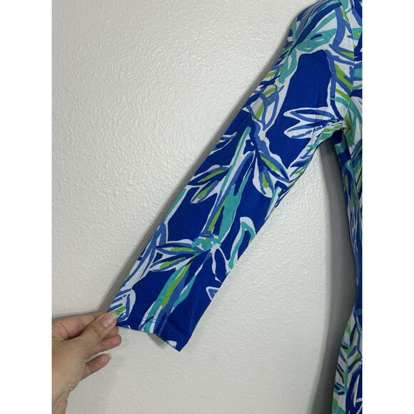 Lilly Pulitzer Blue Crush Bamboo Palmetto Top XXS Shirt Preppy Beach NWOT‎ - Picture 7 of 11